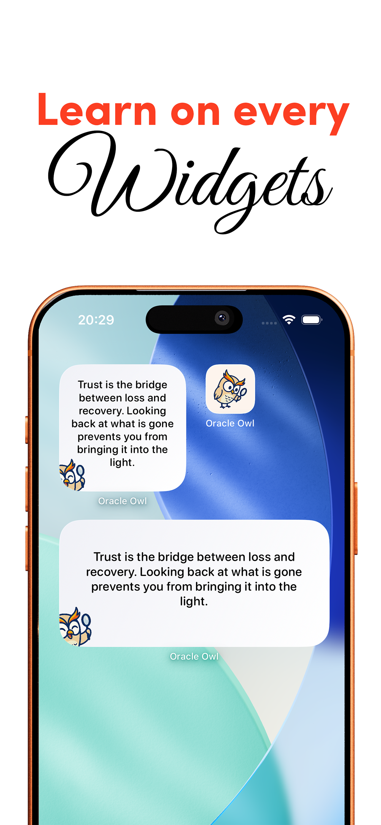 Beautiful home screen widgets